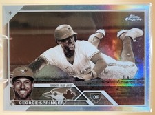2023 Topps Chrome George Springer #134 Sepia Refractor Blue Jays