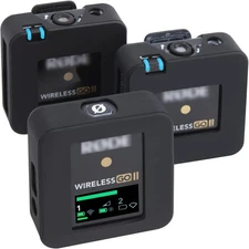 YOUSHARES Silicone Case Compatible with RODE Wireless Go 2 Accessories Black 