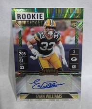 2024 Panini Contenders - Rookie Ticket Evan Williams Auto #241 Green