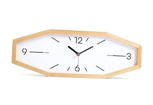 Wooden Retro Wall Clocks, 18 Inches Square Clocks Rectangular Primary Color
