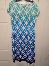 Women's Beautiful Blue DB Signature  (Dress Barn) Dress Size 14W