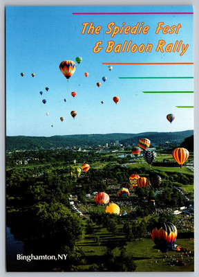 Binghamton NY~Spiedie Fest Balloon Rally~Otsiningo Park UNUSED New York Postcard