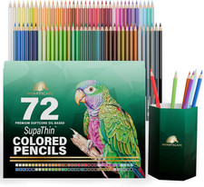 Colored Pencils 72 Pack Oil-Based Soft Core Color Pencils Vibrant Colors Break