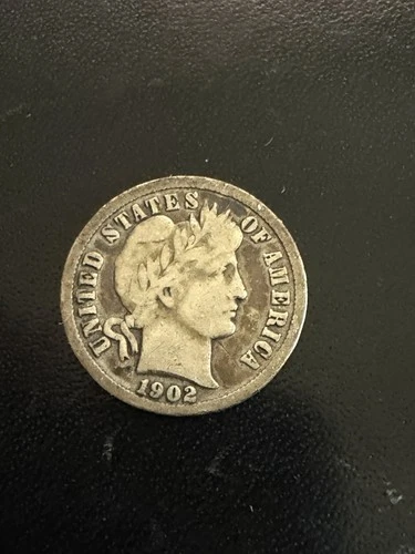 1902 S Barber Liberty Head Dime VG