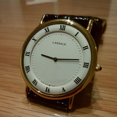Vintage 80 s Seiko Lassale Ultra-Thin Quartz Gold Silver Dial collector's 2601TK