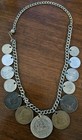 Us Mexican, Germany 1953-6 Necklace Mixed Money Coin Charms-South Africa,Canada,