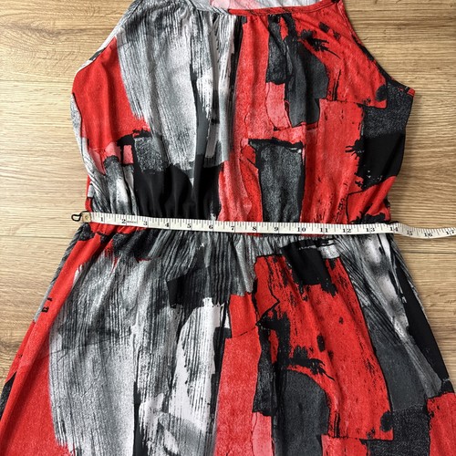 Abito Cato Maxi Hi-Lo Donna Rosso Medio Elasticizzato Leggero Abito da Cocktail - Foto 6 di 8