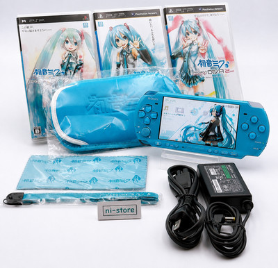 Sony PSP-3000 Console Miku Hatsune DIVA 2nd Limited w/Pouch, etc. - Excellent+