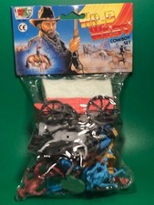 Wild West Cowboy Set Plastic Toy Figures 1990's New Old Stock