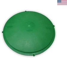 Versatile 6-Inch Septic Lid | Green High-Density Polyethylene with Safety Screws