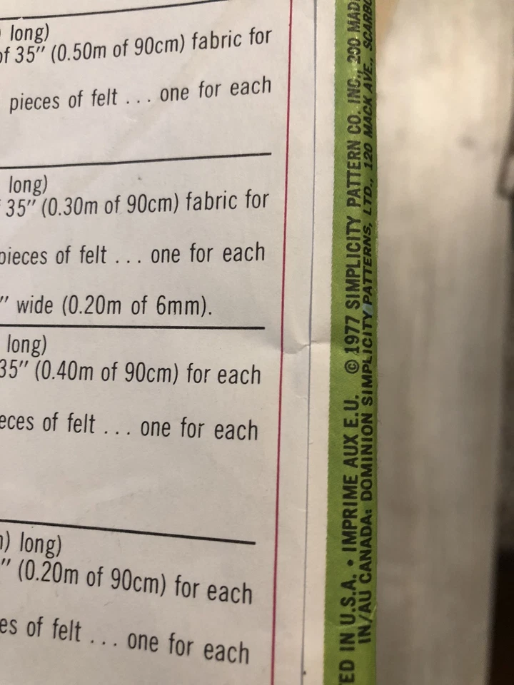 Patrón de costura artesanal y pasatiempo de colección años 70 simplicidad #8225 juguetes muñeca perro payaso Foto 3 de 4
