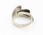 RCA MEXICO 925 Silver  Vintage Oxidized Detail Wrap Band Ring Sz 5  RG10881 — photo 4