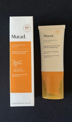 Murad Environmental Shield Brightening Moisturizer SPF 50 for Face/Neck 1.7oz