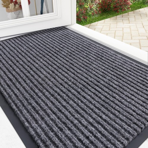 Front Door Mat Indoor Outdoor Entrance, Waterproof Heavy Duty Doormat, Fade R...