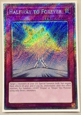 Halfway to Forever 1st Edition Platinum Secret Rare RA04-EN285 Yu-Gi-Oh!