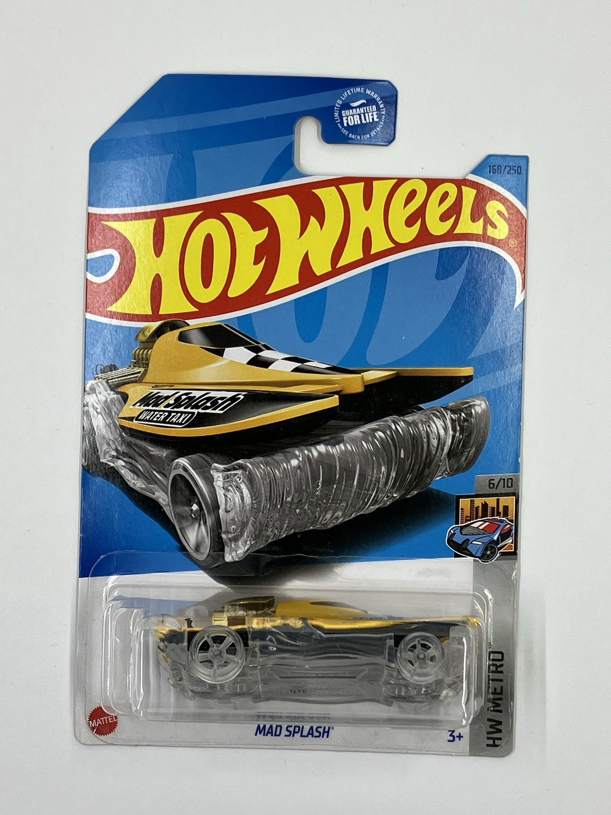 2023 Hot Wheels Mad Splash 168/250 HW Metro 6/10 (Yellow)