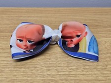 Handmade Clip On Boss Baby Print Bow Tie