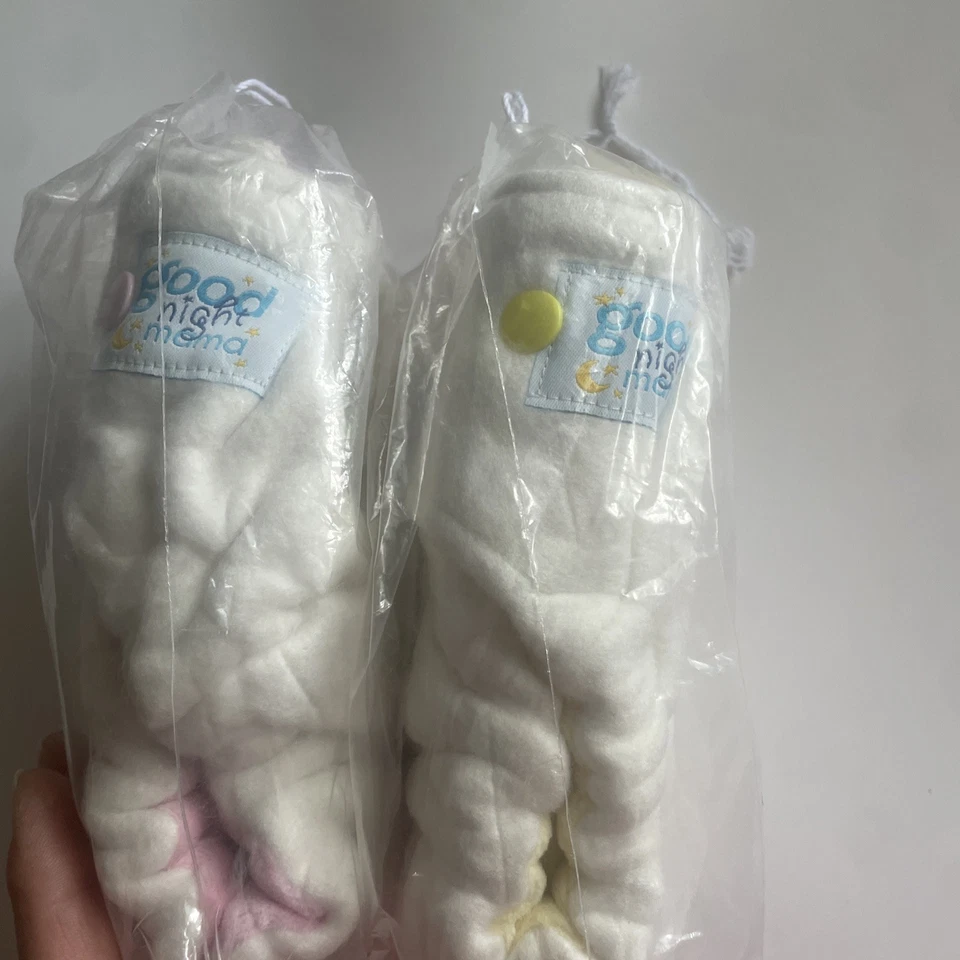 2 pañales reutilizables Good Mama Night terciopelo bambú rosa y amarillo  Foto 2 de 4