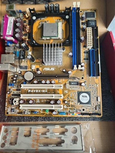PLACA BASE ASUS P4V8X-MX GREEN + CPU - Imagen 4 de 6