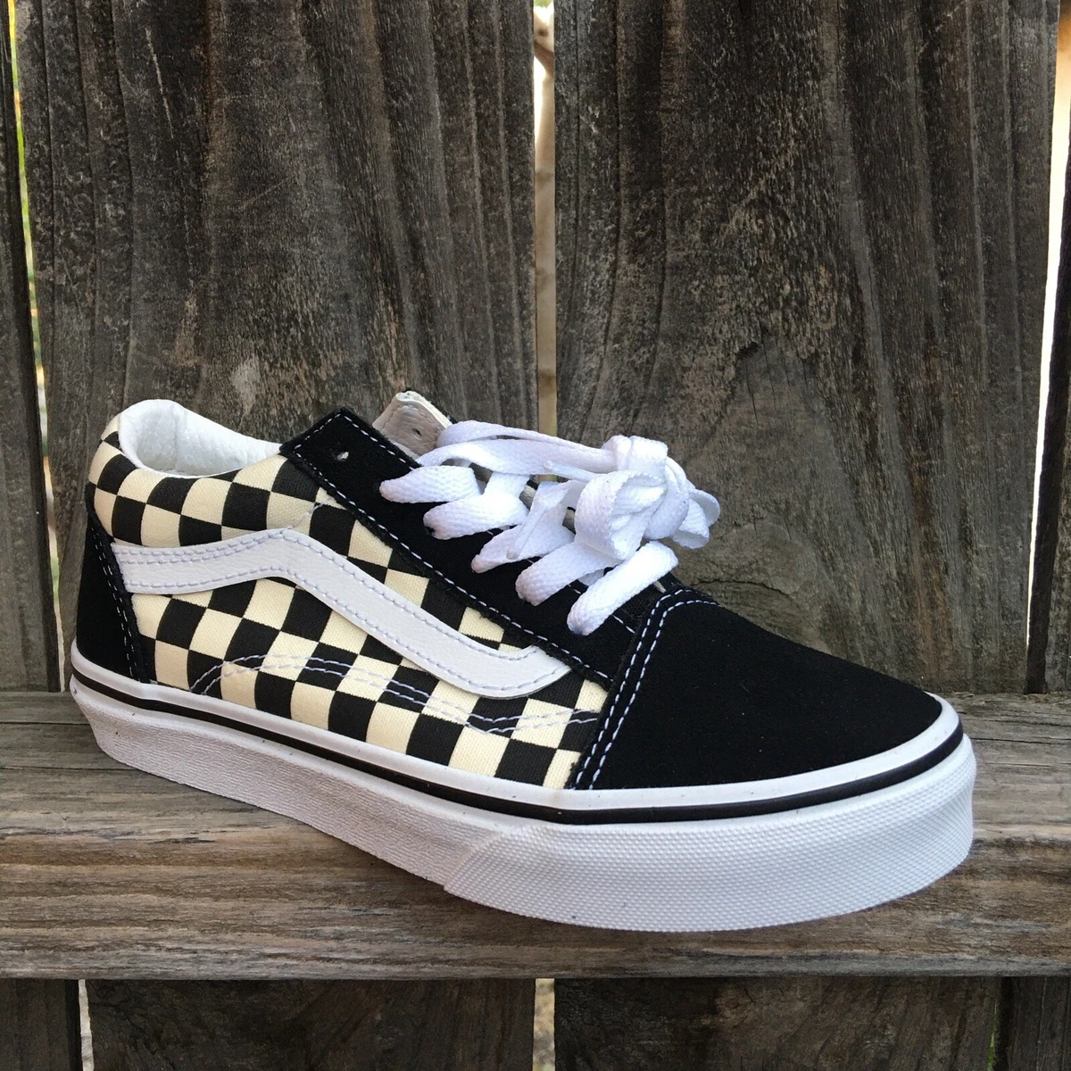 Big Kids 2.5 Old Skool Black Checkerboard | eBay