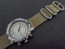 Khaki Nylon Military Watch Strap for Timex T45601, T2N721 E-tide Compass Watches