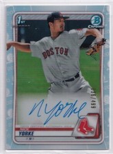  2020 Bowman Chrome Draft Autographs Refractors #CDANY Nick Yorke AUTO 036/499