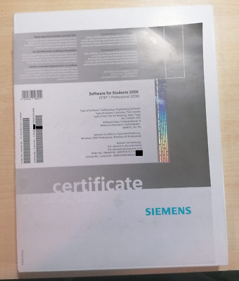 Siemens Simatic Software Students 2006 SR1 Step 7 Professional