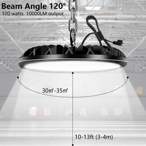 2 Pack 100W UFO LED High Bay Light Shop Warehouse Industrial Factory Commercial - Picture 2 of 9
