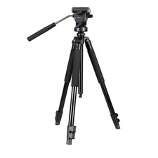 KingJoy VT-1200 Pro 62" Travel Video Tripod Fluid Ball Head,Handle,Quick Release