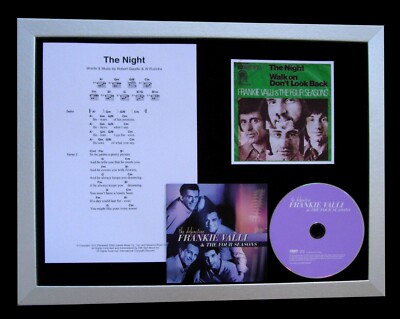 FRANKIE VALLI The Night LTD TOP QUALITY MUSIC CD FRAMED DISPLAY+FAST GLOBAL SHIP