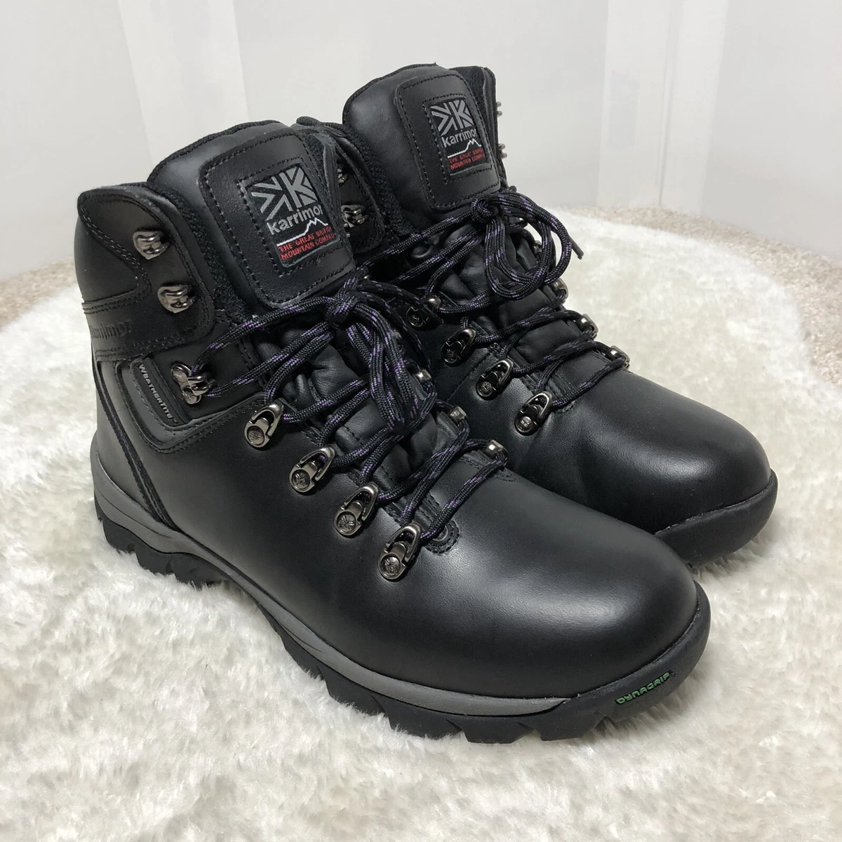 Karrimor Women Skiddaw Walking Leather Boots Lace Up Waterproof Size 10