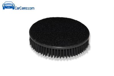 Carpet Upholstery Mat 5'' Round Spinner Short Brush Hook-N-Loop Back Attachment 
