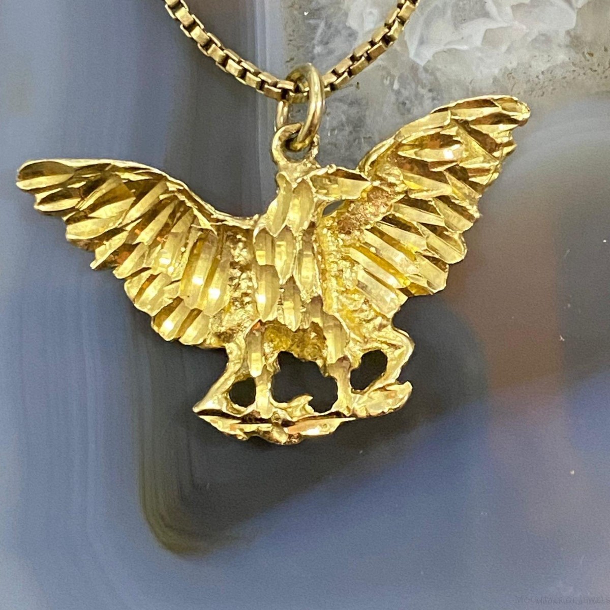 14K Yellow Gold Eagle Pendant