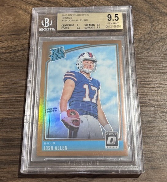 2018 Donruss Optic Josh Allen Rc Bronze SP BGS 9.5