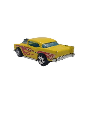 1976 Hot Wheels 57 Chevy Bel Air yellow with flames and Ultra Hot Wheels. Loose - Picture 7 of 8