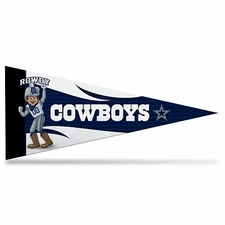 Dallas Cowboys NFL Mascot Mini Pennant 9"x4", New, felt, Made in USA 