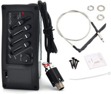 Guitar Pickup 4 Band EQ Preamp Tuner Piezo for Acoustic Guitars