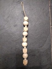 Wooden Bead Christmas Ornament/farmhouse style