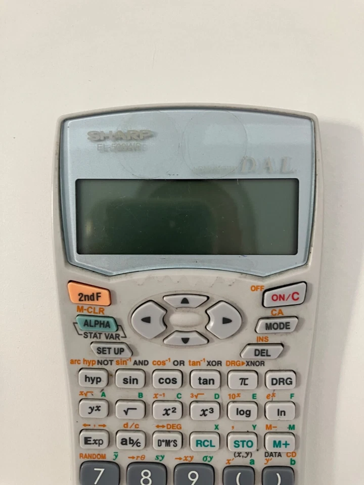 Sharp EL-509WS Advanced D.A.L Calculator With Cover Untested No Batteries - Image 4 of 4