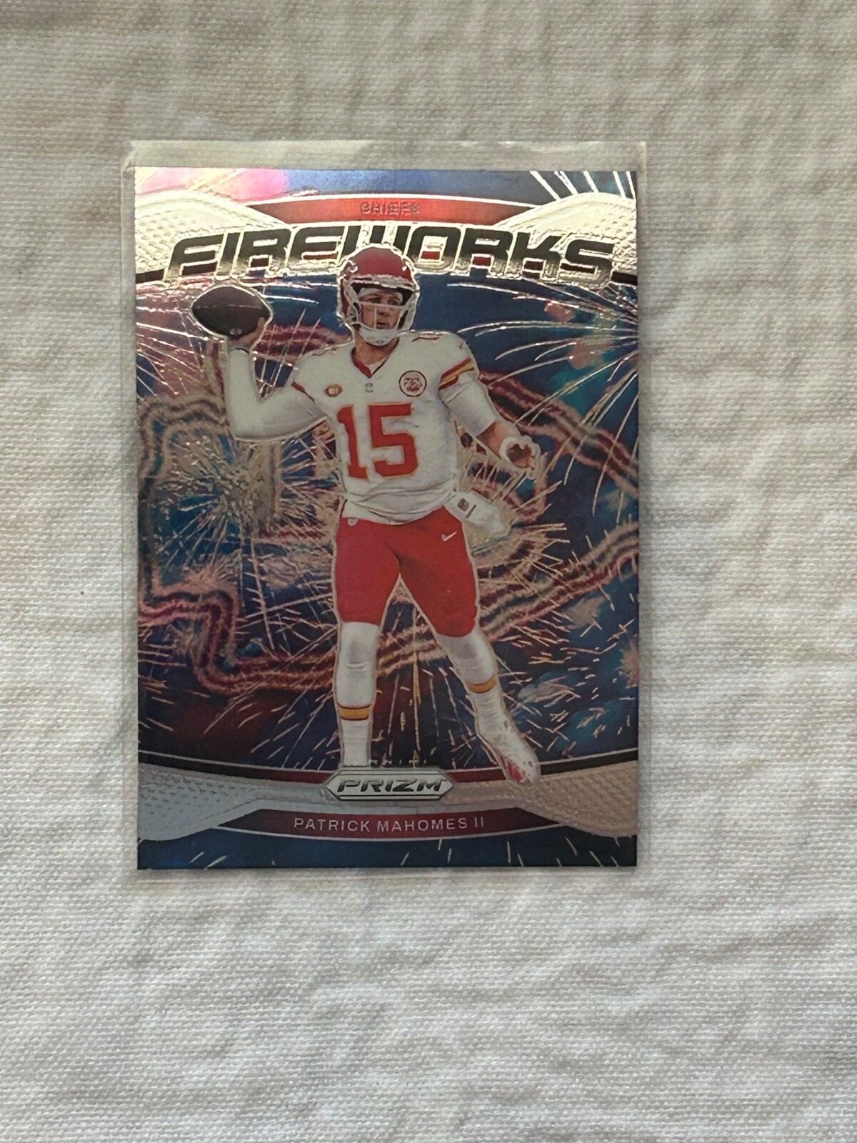 2024 Panini Prizm #1 Patrick Mahomes II Fireworks Kansas City Chiefs