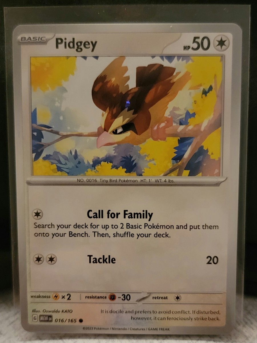 Pokemon TCG Card Pidgey 016/165 Scarlet & Violet 151 Common NM | eBay