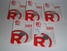 RADIO SHACK 2302247 lot-of-5 389 1.55V WATCH BATTERIES 5-TOTAL BATTERIES