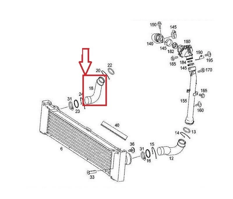 Ladeluftschlauch für MERCEDES Vito Viano CDI W639 Turboschlauch  