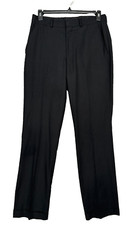 Kenneth Cole Reaction Dress Pants Men Size 32x33 Black Classic Fit Cuffed