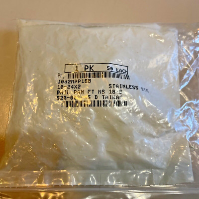 McMASTER-CARR PHIL PAN FT MS 18-8 1032MPP188 10-24X2 STAINLESS STE 1PK-50 EACH