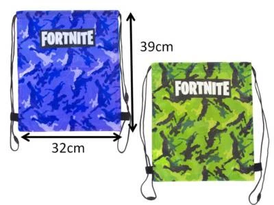Fortnite Bag Drawstring Backpack School PE Kit Swimming Sport Camouflage Gym