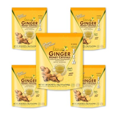 Prince of Peace Instant Lemon Ginger Honey Crystals Tea (Pack of 5)