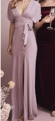 David's Bridal (DB) Pink Maxi Jersey Dress Size 10 | eBay