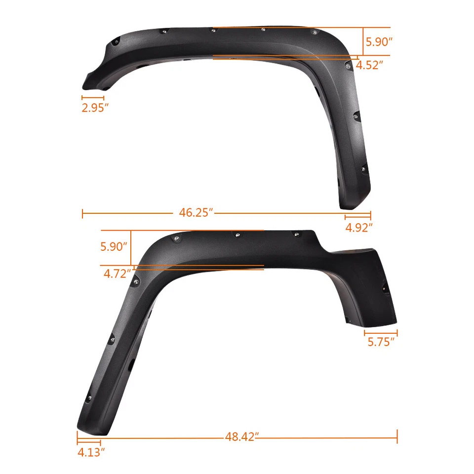 Pocket Style Fender Flare Wheel Body Fit For 07-14 Toyota FJ Cruiser Left Right Foto 2 de 4