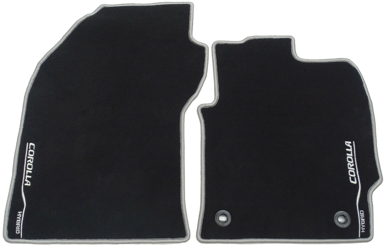 Toyota Corolla Hybrid 20182021 Velour Floor Mats Set of 4 in Black and